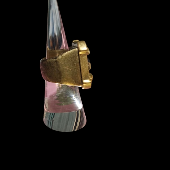 Lia Sophia Gold and Black Statement Ring - Picture 4 of 4